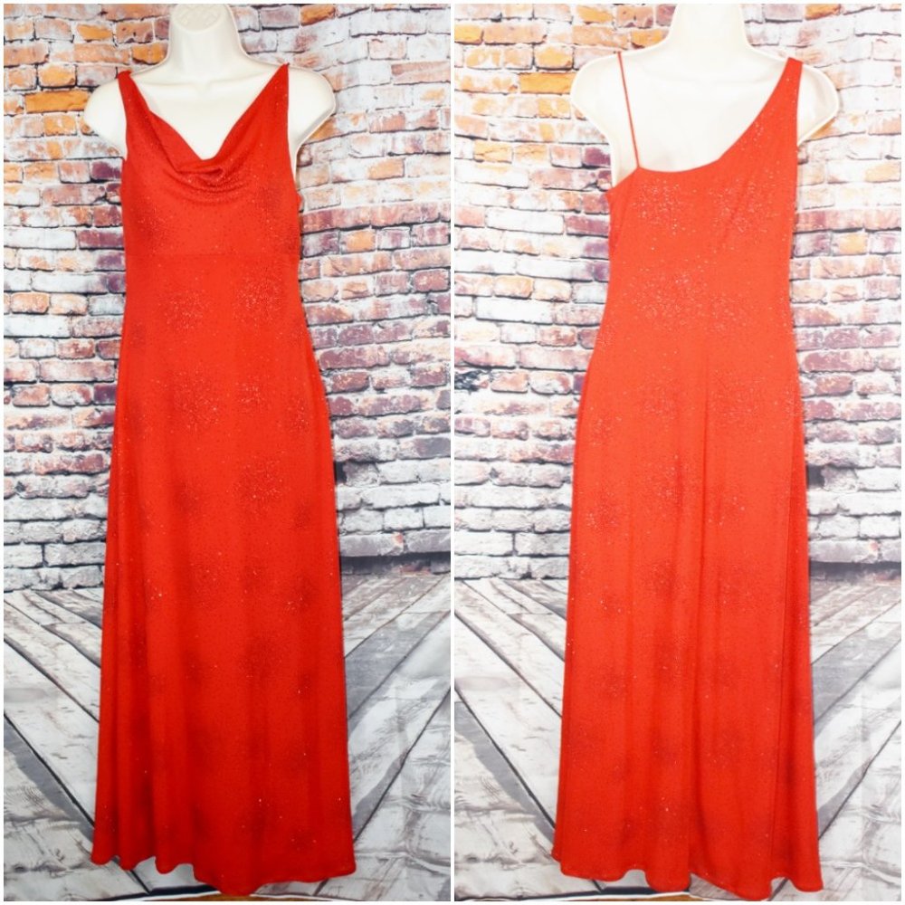 Arianna by Rachel Kaye Sz 4 Long Dress Sequin Red
